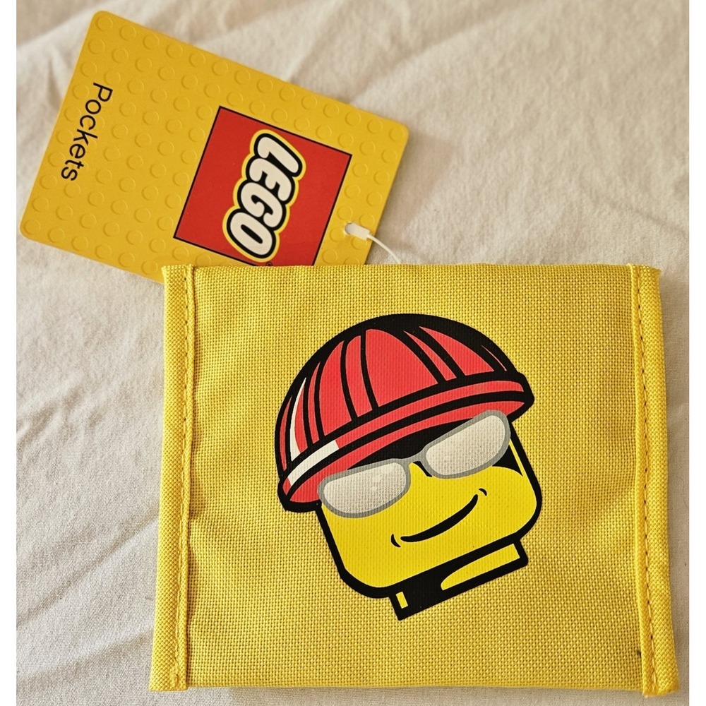 LEGO‎ Small Snack Pouch Yellow Minifigure Wallet Pocket Case NWT